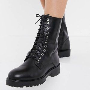 Vagabond Kenova lace-up combat boots black size 38